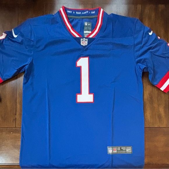 New York Giants Malik Nabers #1 Adult Large Throwback NWT - Picture 1 of 4